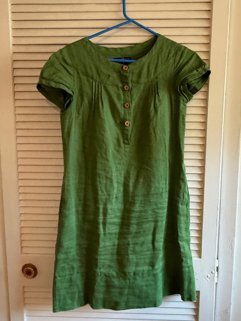 Gap 100% Linen Green Dress